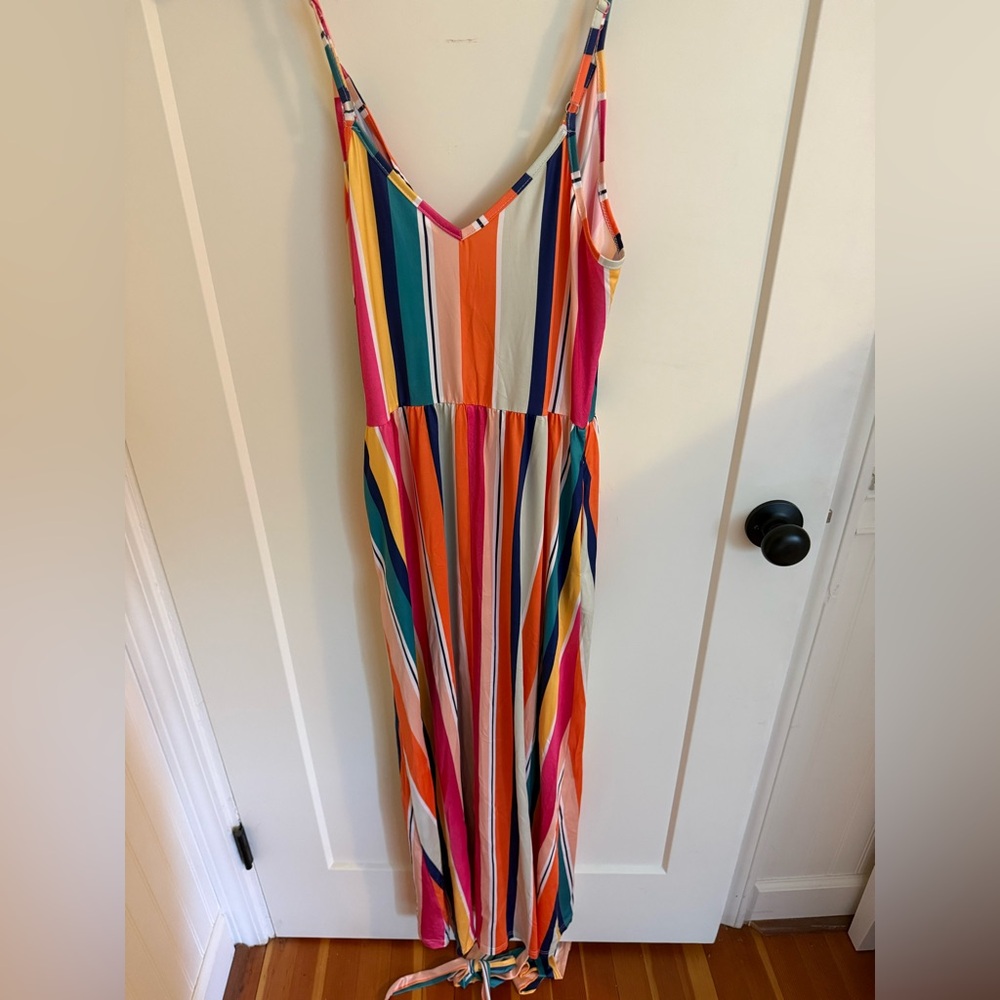 Nwt Ouges Colorful Striped Maxi Dress - image 5
